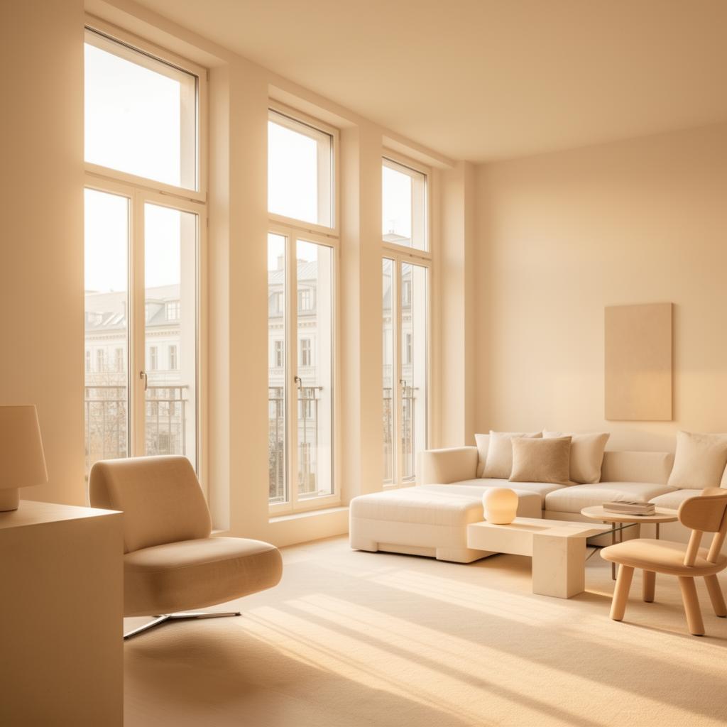 Berlin penthouse with soft daylight